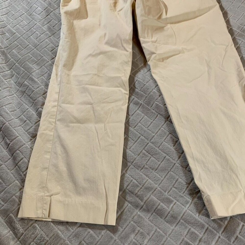 Banana Republic Womens 0 Dress Pants Beige Straight Crop Low Rise Lined Stretch - Picture 10 of 11